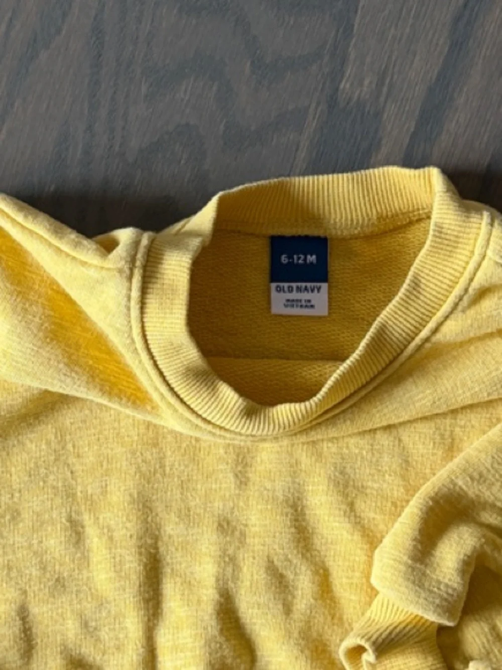 Old Navy Baby Sweatshirt Yellow Crewneck 6-12M